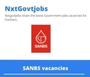 SANBS Blood Bank Technologist Vacancies in Vryburg- Deadline 17 May 2023